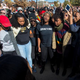 Members of Concerned Student 1950 celebrate after the resignation of Missouri University President Timothy M. Wolfe on the Missouri University campus Nov. 9, 2015, in Columbia.
Brian Davidson/Getty Images